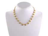 45498 - Gold Diamond Italy Drop Festoon Necklace