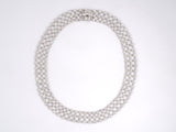 45499 - Gold Diamond Italy Lattice Choker Necklace