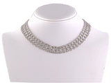 45499 - Gold Diamond Italy Lattice Choker Necklace