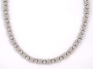 45504 - Italian Vaid Gold Diamond Cluster Necklace