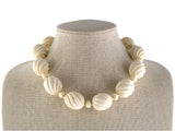 45511 - White Bone Bead Necklace