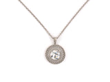 45517 - Platinum Diamond Filigree Pendant Necklace