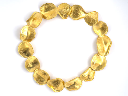 45520 - SOLD - Circa 1979 Gold Tiffany Angela Cummings Rose Petal Necklace