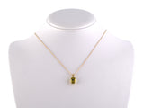 45523 - Gold Sphene Cushion Shape Pendant Necklace