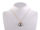 45529 - Gold New Zealand Blue Mabe Pearl Pendant Necklace