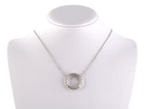 45530 - White Gold Diamond Circle Pendant Necklace