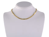 45548 - Gold Double Curb Link w/ Bar Link Necklace