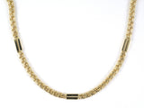 45548 - Gold Double Curb Link w/ Bar Link Necklace