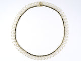 45549 - Gold Spiral Wire Box Link Festoon Necklace