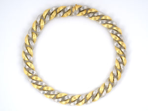 45557 - Dunay Gold Platinum Woven Sabi Link Necklace