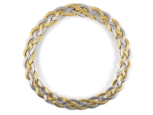 45558 - Buccellati Italian Gold Woven Florentined Necklace