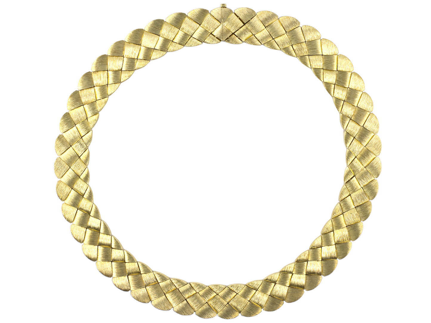 45559 - SOLD - Dunay Gold Woven Sabi Flexible Link Necklace