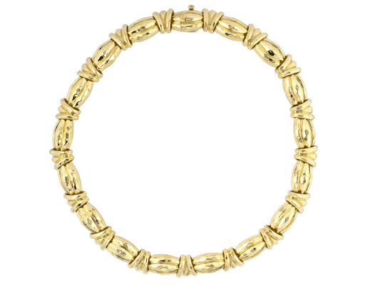 45560 - Dunay Gold Faceted Link Necklace