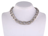 45561 - Dunay Platinum Pave Set Diamond Curb Links Sabi Necklace