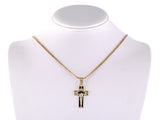 45563 - Italian Gold Crucifix Cross Pendant Necklace