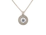 45565 - Platinum Diamond Filigree Pendant Necklace