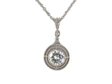 45572 - Platinum Diamond Merry Widow Pendant Necklace