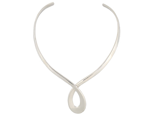 45577 - Mexico Sterling Silver Woven Loop Collar Necklace