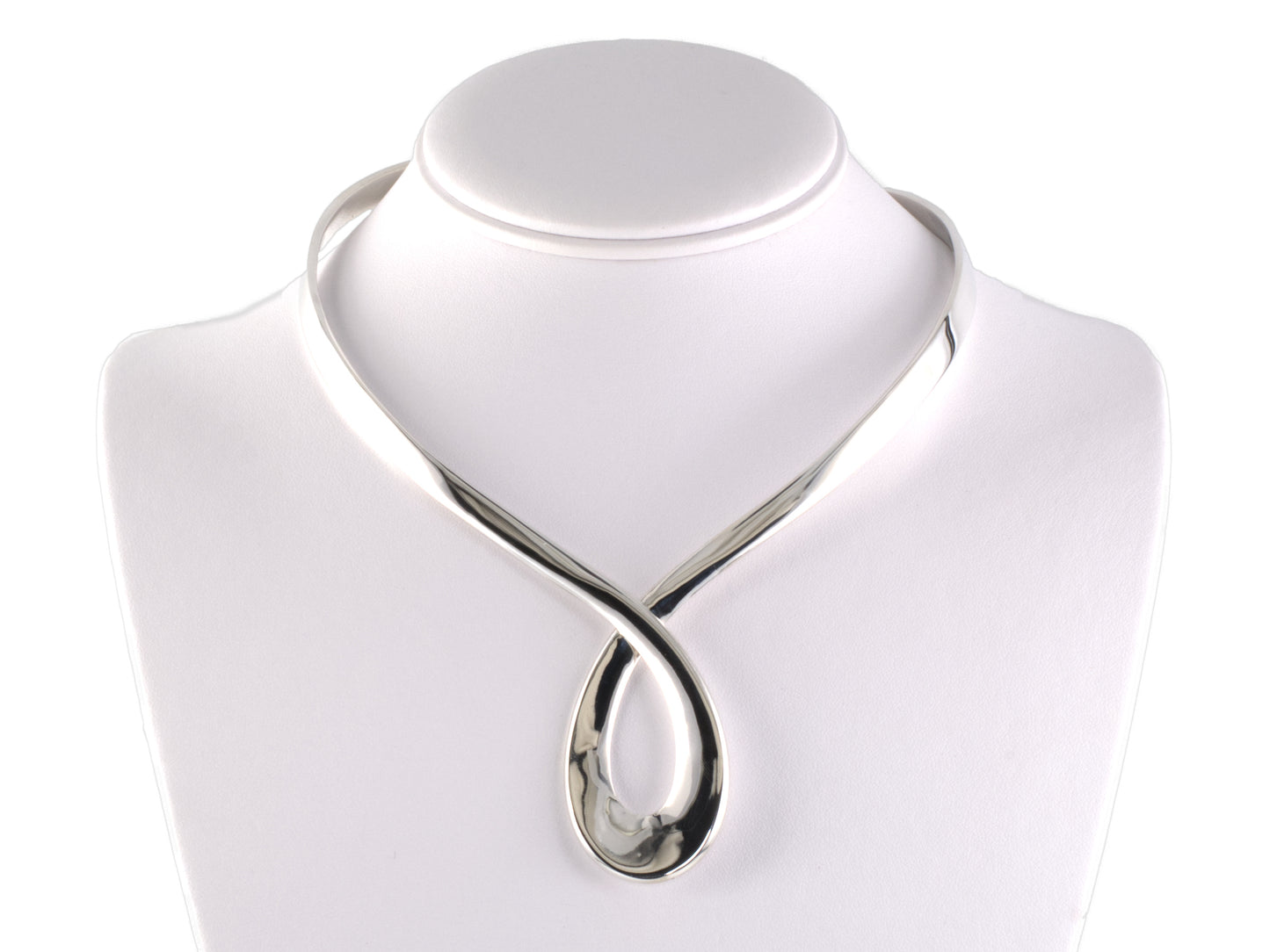45577 - Mexico Sterling Silver Woven Loop Collar Necklace