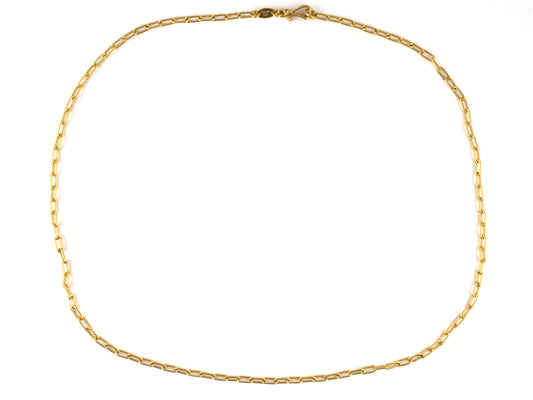 45600 - D. Tishbi Gold Oval Cable Link Handmade Necklace