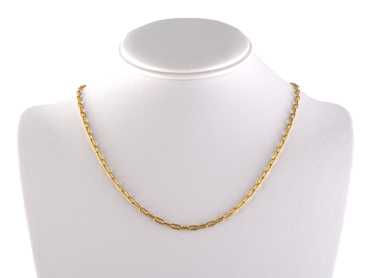 45600 - D. Tishbi Gold Oval Cable Link Handmade Necklace
