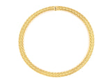 45601 - 1980's Italy Gold Mesh Woven Wire Necklace