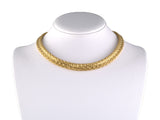 45601 - 1980's Italy Gold Mesh Woven Wire Necklace