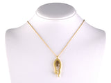 45608 - Gold GIA Yellow-Brown Diamond Wrap Around Carved Snake Pendant