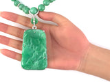 45616 - "Cerro" Platinum Diamond GIA Carved Jadeite Pendant Necklace