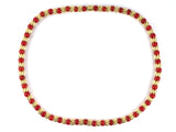 45618 - Circa 1960s Tiffany Gold Rondel Coral Bead Necklace