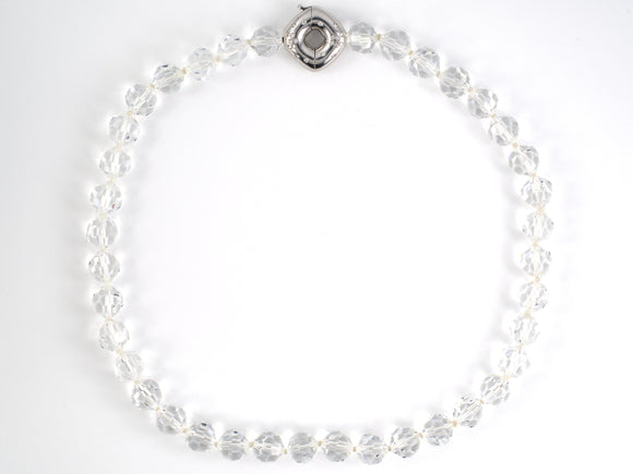 45629 - Italian Gold Diamond Faceted Crystal Bead Necklace