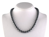 45632 - Italian Gold Diamond Hematite Beads Necklace
