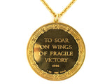 45644 - 24K Gold Angel in Relief Medallion Pendant