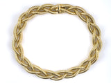 45652 - Circa 1970s Italy Gold Hollow Coil Twisted Rope Necklace