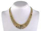 45653 - Circa 1950s Uno A Erre Italy Gold Festoon Bib Necklace
