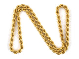 45659 - Italy Gold Twisted Hollow Rope Chain Necklace