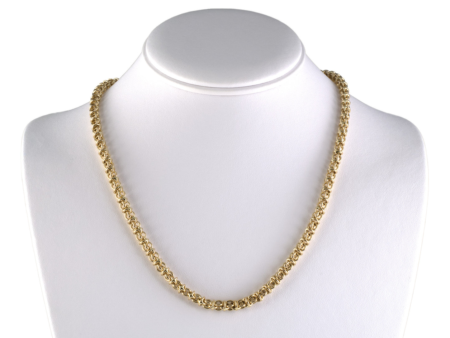 45699 - Italy Gold Knot Design Hollow Wire Links Necklace