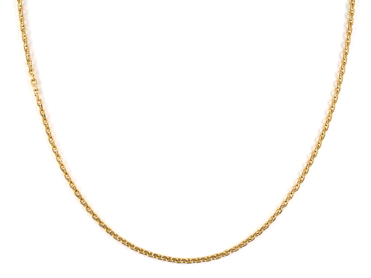 45745 - Gold Diamond-Cut Cable Link Chain Necklace