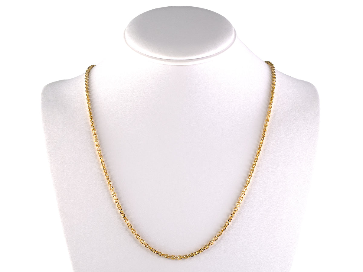 45745 - Gold Diamond-Cut Cable Link Chain Necklace