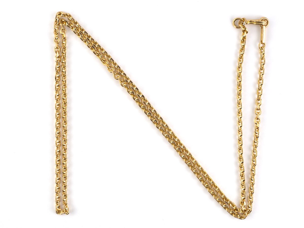 45745 - Gold Diamond-Cut Cable Link Chain Necklace