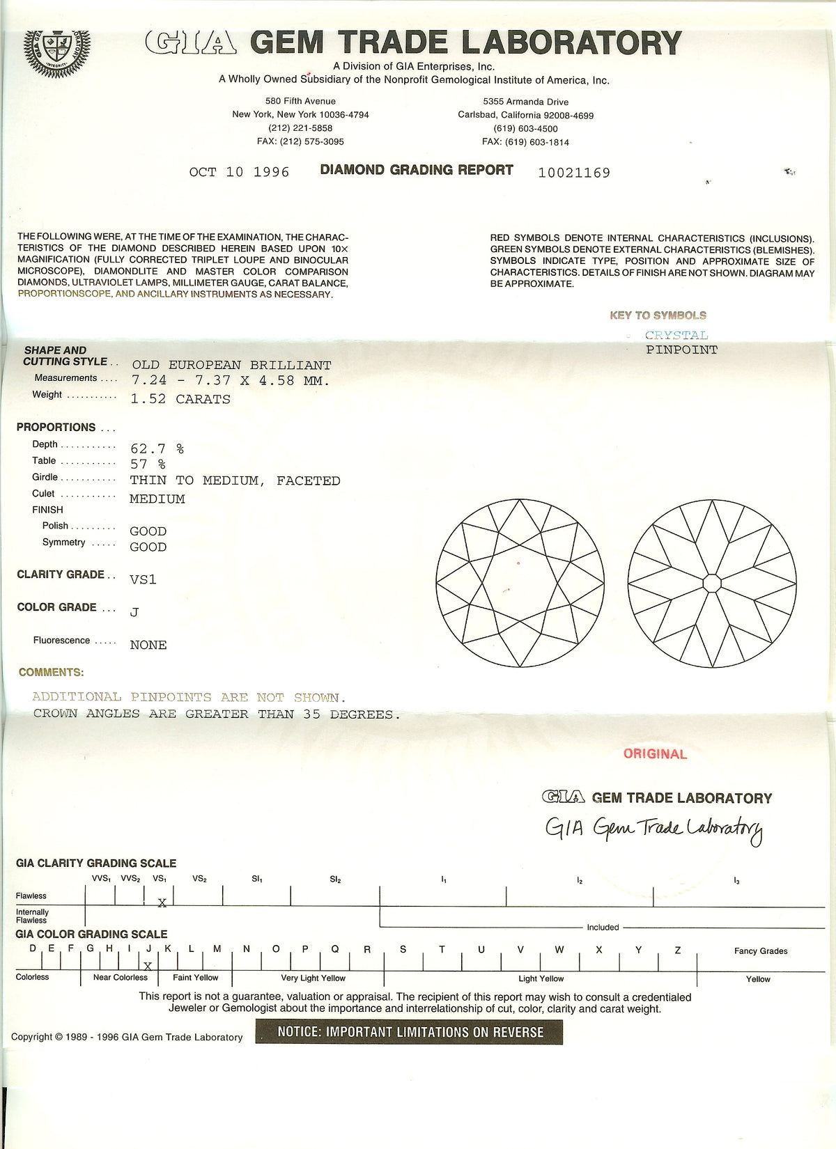 50212 - Platinum Gold GIA Diamond Stud Earrings