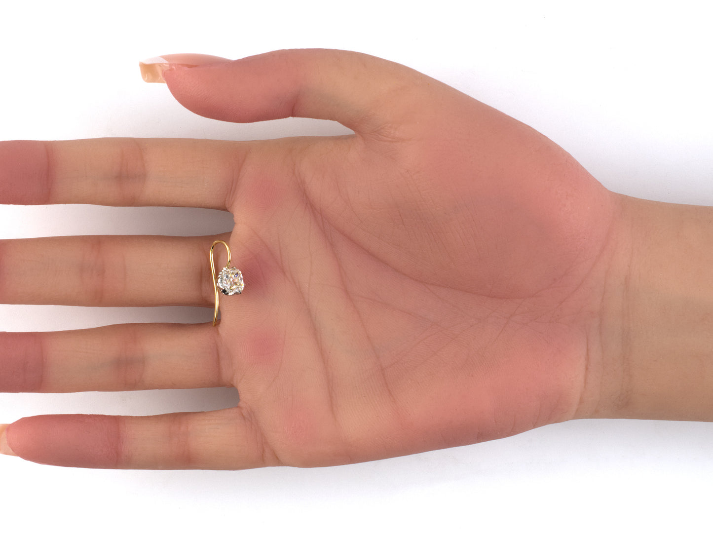 50238 - Gold Platinum GIA Diamond Stud Earrings