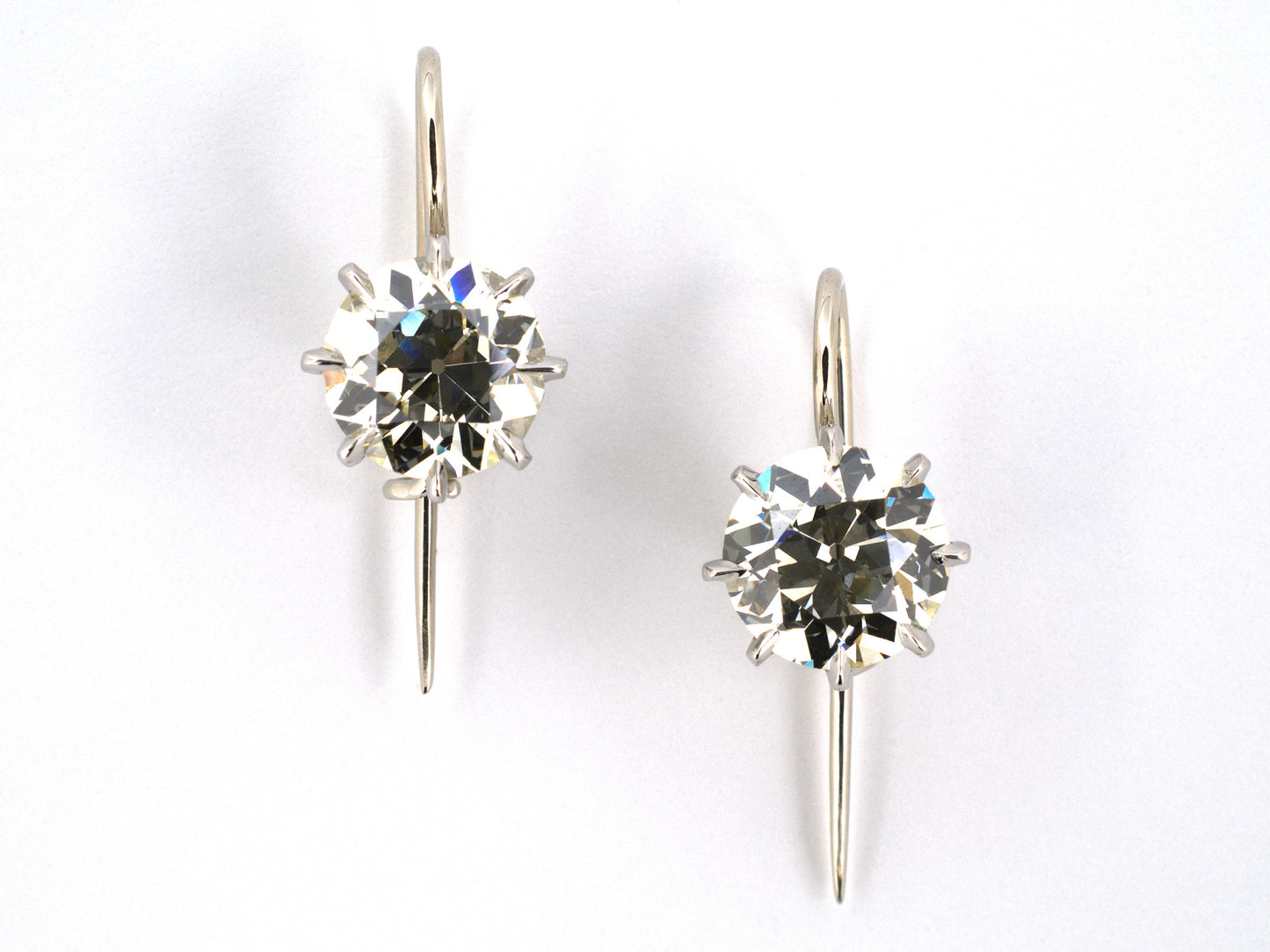 50418 - Platinum Filigree Basket Stud Earrings