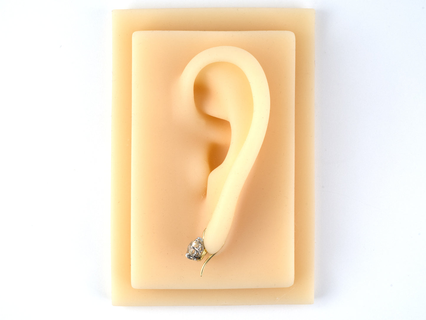 50422 - SOLD - Platinum Gold GIA Diamond Filigree Basket Stud Earrings