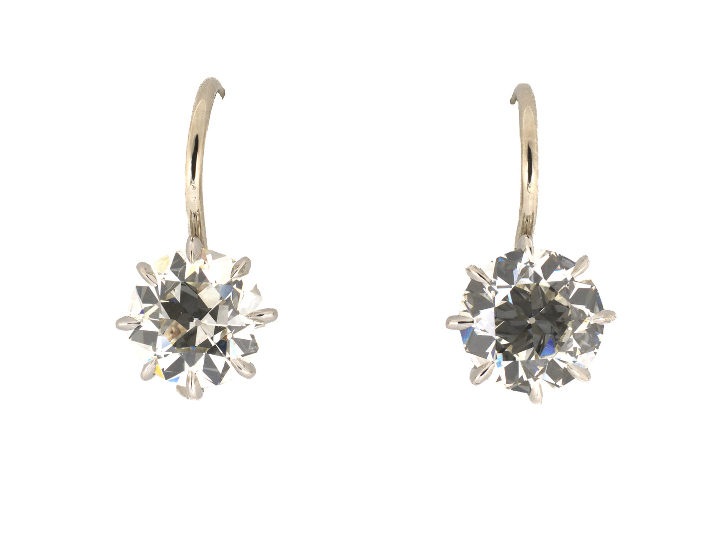 51327 - SOLD - Platinum GIA Diamond Stud Earrings