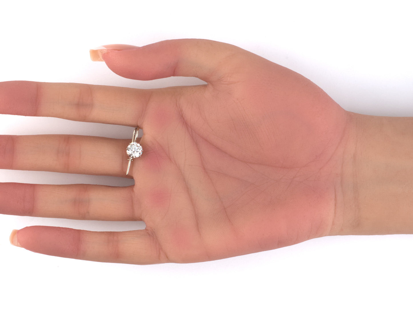 51327 - SOLD - Platinum GIA Diamond Stud Earrings