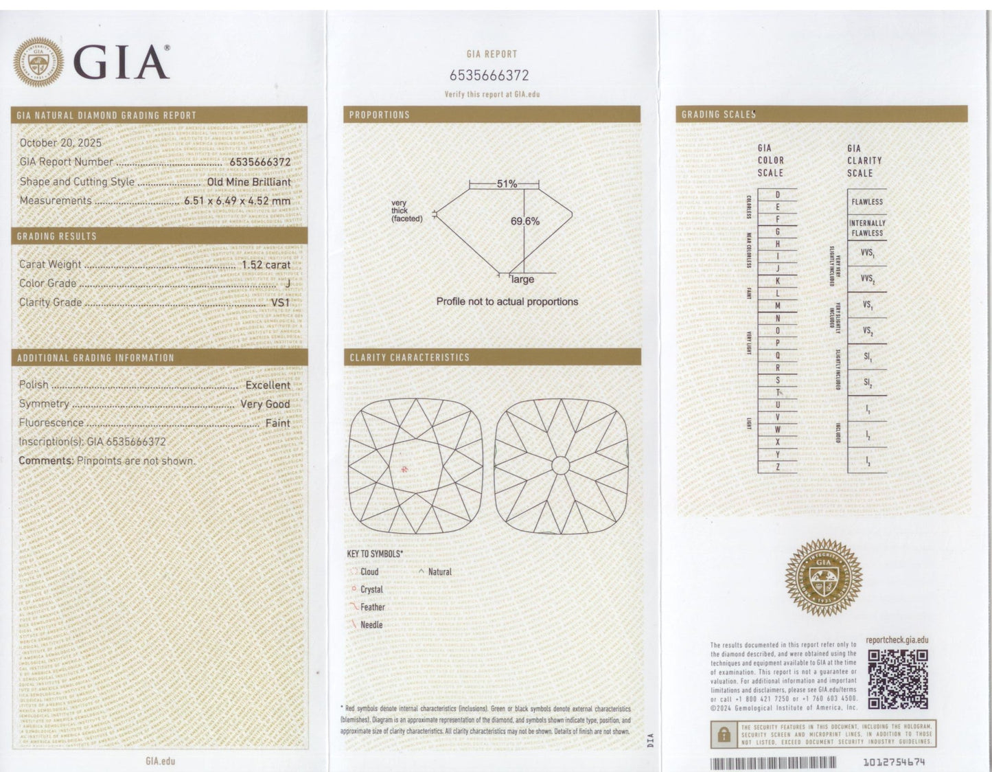 52530 - Platinum Gold GIA Diamond Stud Earrings