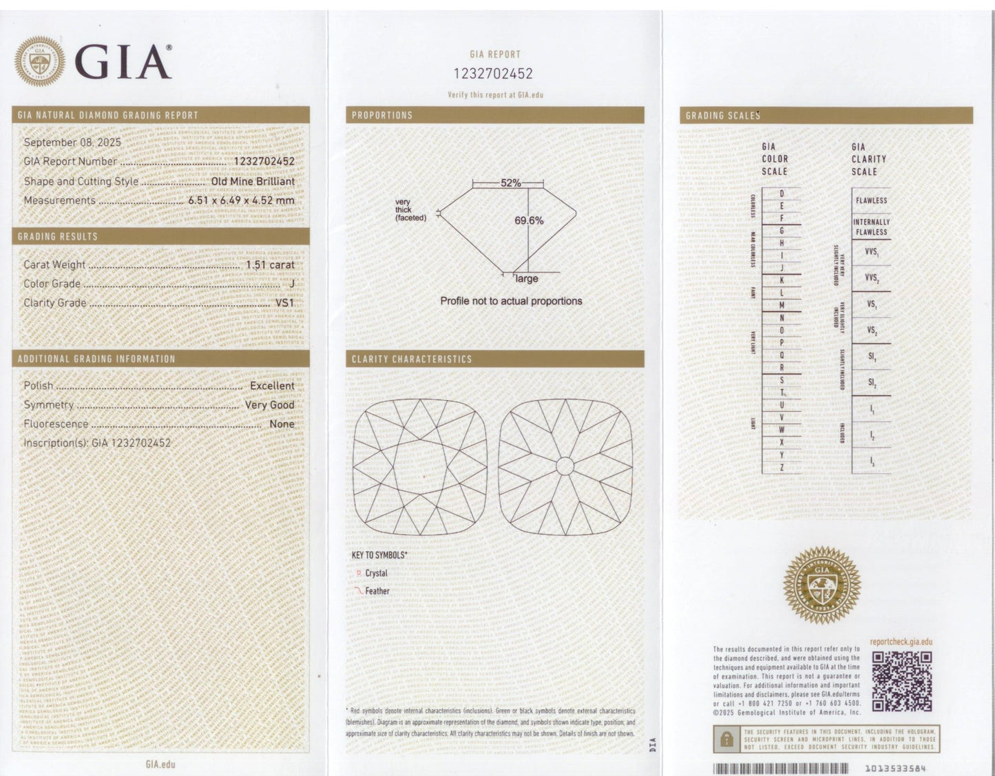 52530 - Platinum Gold GIA Diamond Stud Earrings