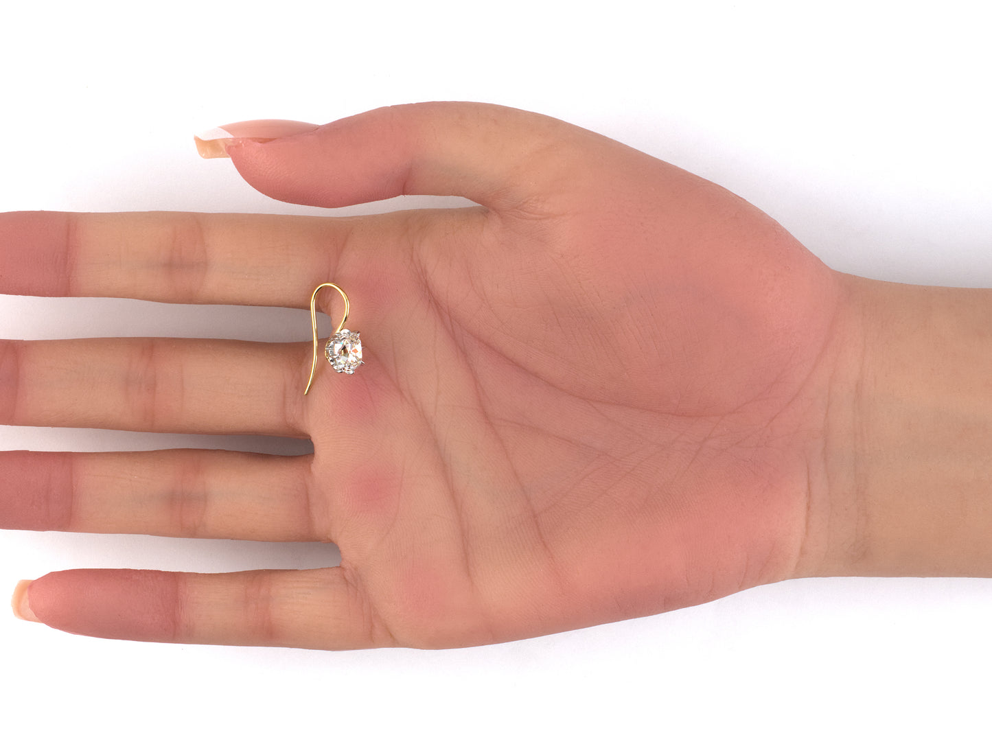 52530 - Platinum Gold GIA Diamond Stud Earrings