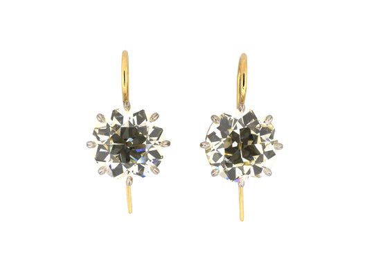 52538 - Platinum Gold GIA Diamond Stud Earrings